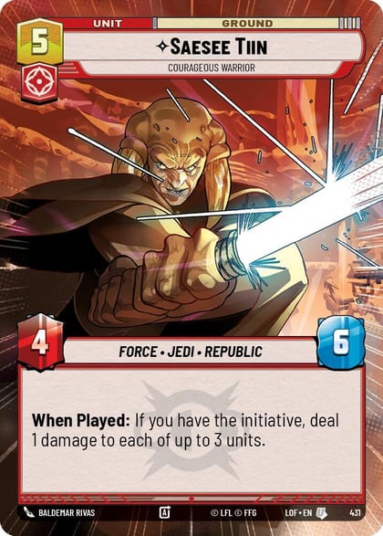 Saesee Tiin - Courageous Warrior (Hyperspace), Legends of the Force 431