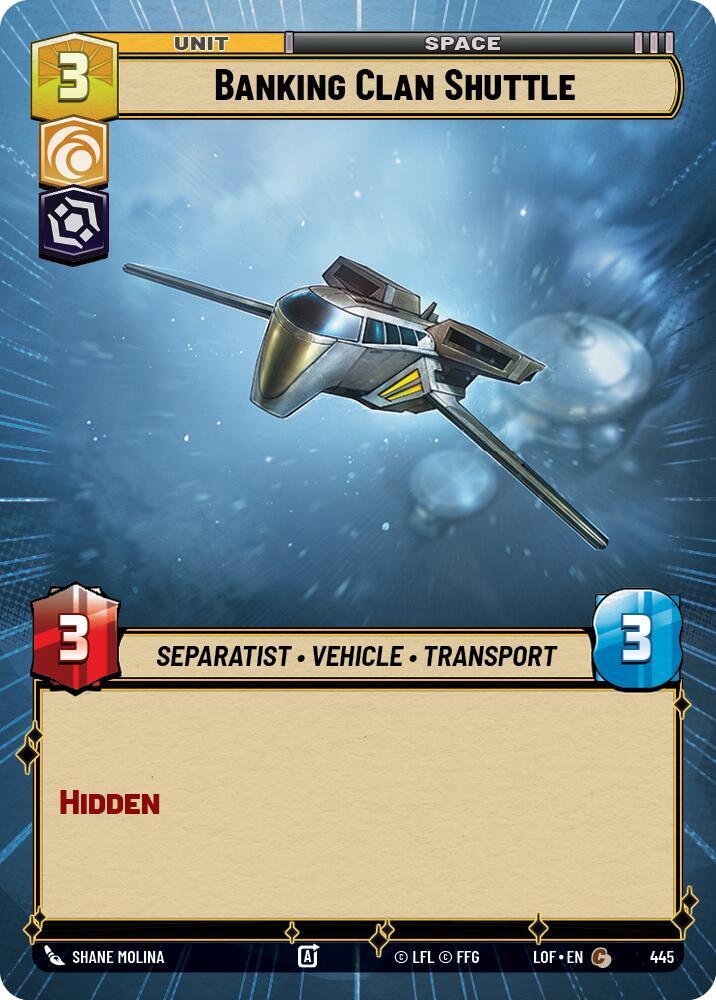 Banking Clan Shuttle (Hyperspace), Legends of the Force 445