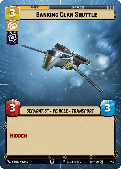 Banking Clan Shuttle (Hyperspace), Legends of the Force 445