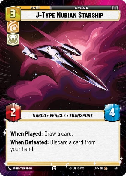 J-Type Nubian Starship (Hyperspace), Legends of the Force 458