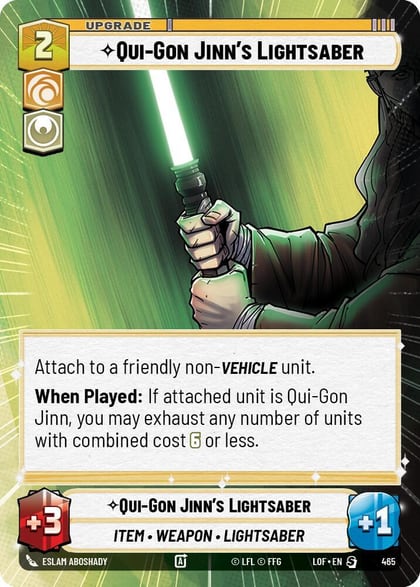 Qui-Gon Jinn's Lightsaber (Hyperspace), Legends of the Force 465
