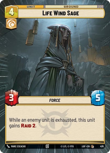Life Wind Sage (Hyperspace), Legends of the Force 476