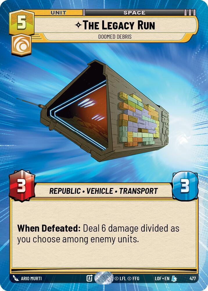 The Legacy Run - Doomed Debris (Hyperspace), Legends of the Force 477