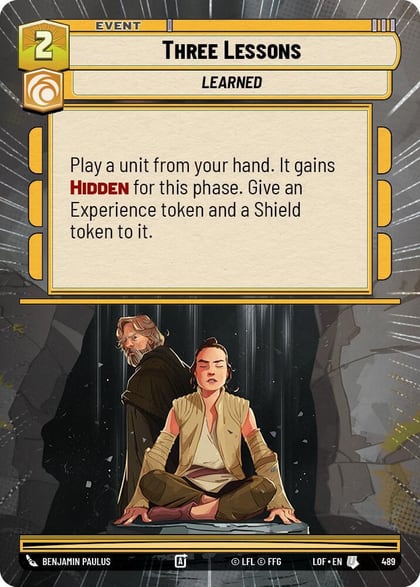 Three Lessons (Hyperspace), Legends of the Force 489