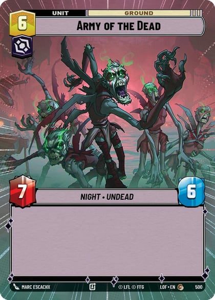 Army of the Dead (Hyperspace), Legends of the Force 500