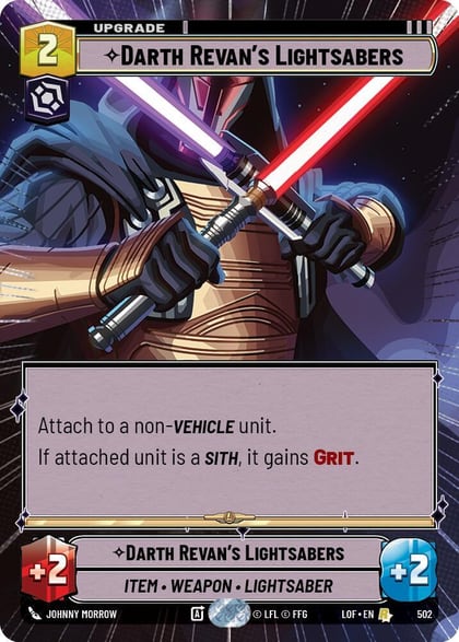 Darth Revan's Lightsabers (Hyperspace), Legends of the Force 502