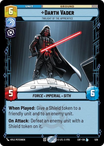 Darth Vader - Twilight of the Apprentice (Foil), Legends of the Force 539