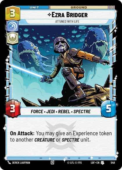 Ezra Bridger - Attuned With Life (Foil), Legends of the Force 548