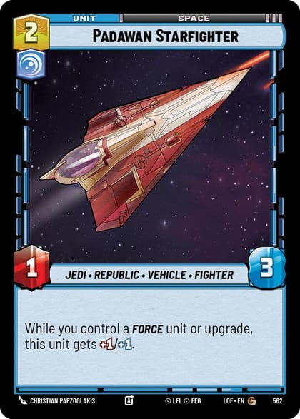 Padawan Starfighter (Foil), Legends of the Force 562