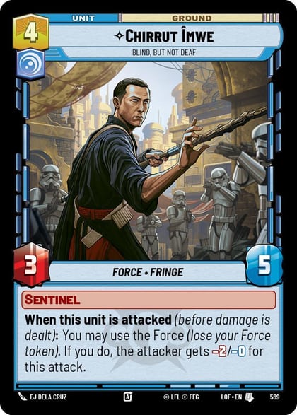 Chirrut Imwe - Blind, but not Deaf (Foil), Legends of the Force 569