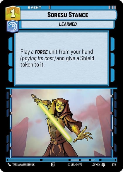 Soresu Stance (Foil), Legends of the Force 578