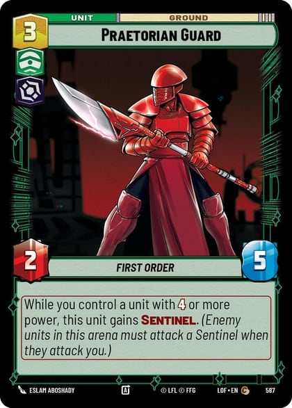 Praetorian Guard (Foil), Legends of the Force 587