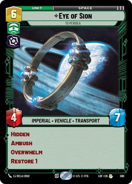 Eye of Sion - To Peridea (Foil), Legends of the Force 590