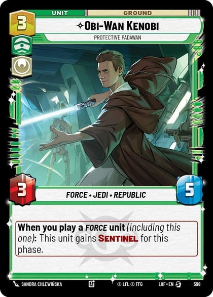 Obi-Wan Kenobi - Protective Padawan (Foil), Legends of the Force 598