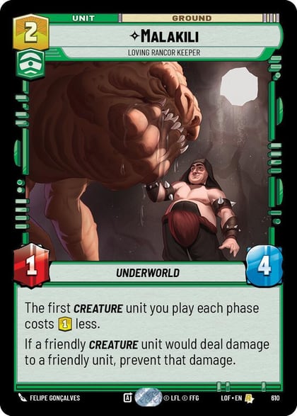 Malakili - Loving Rancor Keeper (Foil), Legends of the Force 610