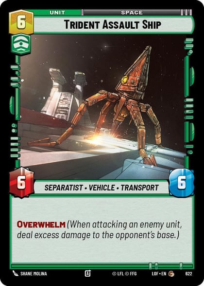 Trident Assault Ship (Foil), Legends of the Force 622