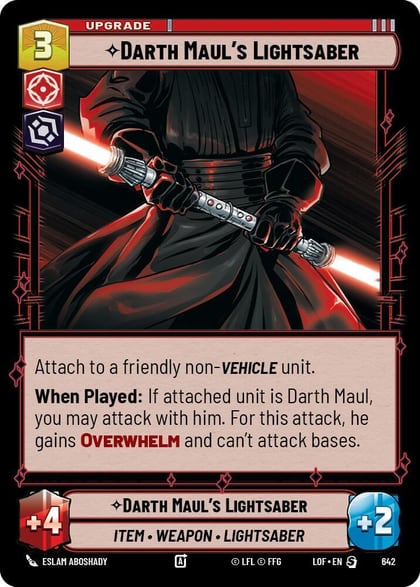 Darth Maul's Lightsaber (Foil), Legends of the Force 642
