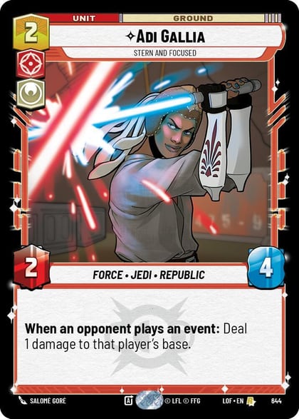 Adi Gallia - Stern and Focused (Foil), Legends of the Force 644