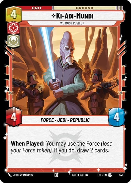 Ki-Adi-Mundi - We Must Push On (Foil), Legends of the Force 648
