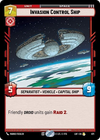 Invasion Control Ship (Foil), Legends of the Force 671