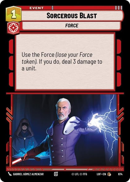 Sorcerous Blast (Foil), Legends of the Force 674