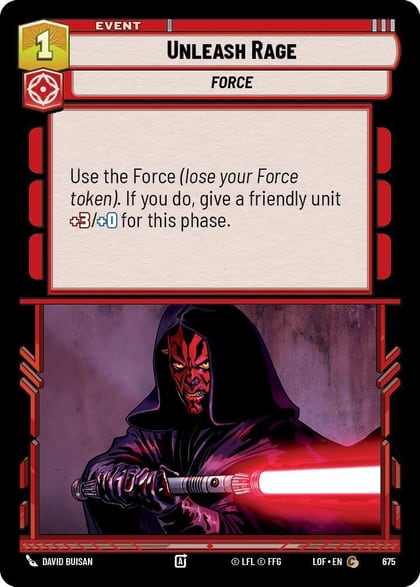 Unleash Rage (Foil), Legends of the Force 675