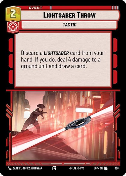 Lightsaber Throw (Foil), Legends of the Force 678