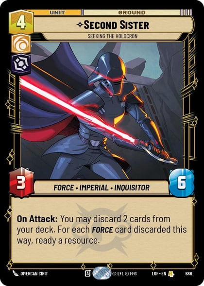 Second Sister - Seeking the Holocron (Foil), Legends of the Force 686