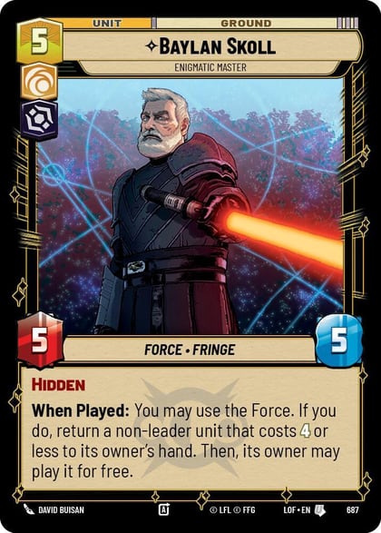 Baylan Skoll - Enigmatic Master (Foil), Legends of the Force 687