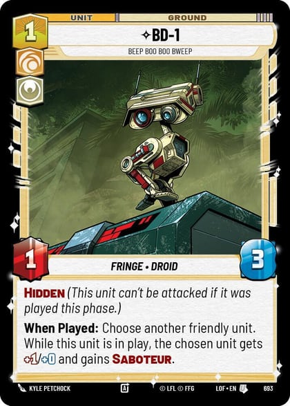 BD-1 - Beep Boo Boo Bweep (Foil), Legends of the Force 693