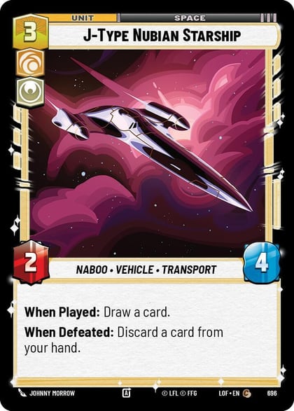 J-Type Nubian Starship (Foil), Legends of the Force 696
