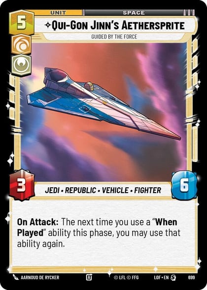 Qui-Gon Jinn's Aethersprite - Guided by the Force (Foil), Legends of the Force 699