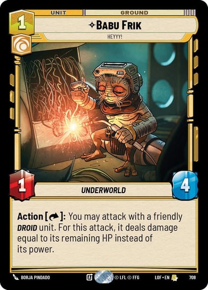 Babu Frik - Heyyy! (Foil), Legends of the Force 708
