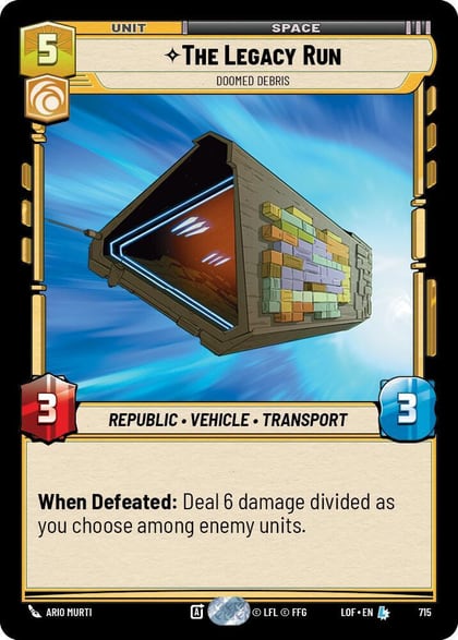 The Legacy Run - Doomed Debris (Foil), Legends of the Force 715