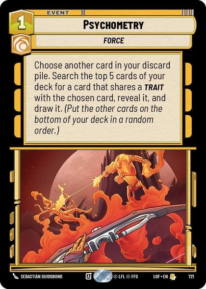 Psychometry (Foil), Legends of the Force 721