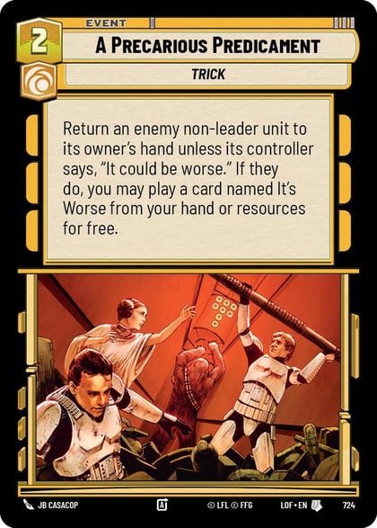 A Precarious Predicament (Foil), Legends of the Force 724