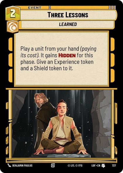 Three Lessons (Foil), Legends of the Force 727