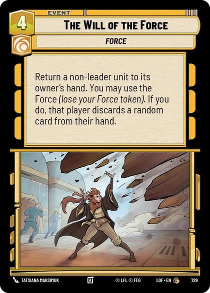 The Will of the Force (Foil), Legends of the Force 729