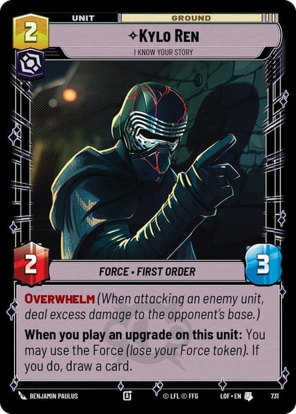 Kylo Ren - I Know Your Story (Foil), Legends of the Force 731