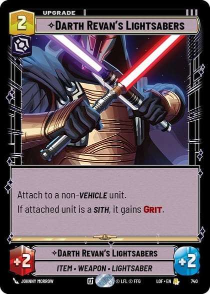 Darth Revan's Lightsabers (Foil), Legends of the Force 740