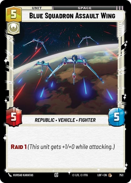 Blue Squadron Assault Wing (Foil), Legends of the Force 753
