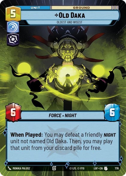 Old Daka - Oldest and Wisest (Hyperspace Foil), Legends of the Force 776