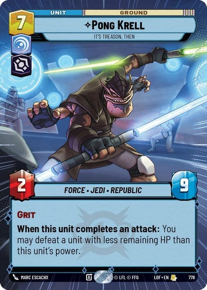 Pong Krell - It's Treason, Then (Hyperspace Foil), Legends of the Force 778