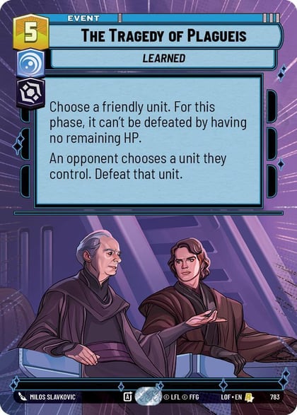 The Tragedy of Plagueis (Hyperspace Foil), Legends of the Force 783