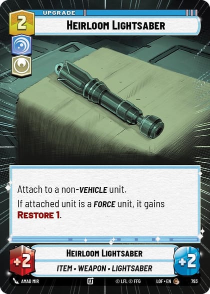 Heirloom Lightsaber (Hyperspace Foil), Legends of the Force 793