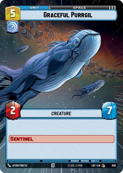 Graceful Purrgil (Hyperspace Foil), Legends of the Force 809
