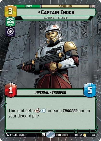 Captain Enoch - Captain of the Guard (Hyperspace Foil), Legends of the Force 823