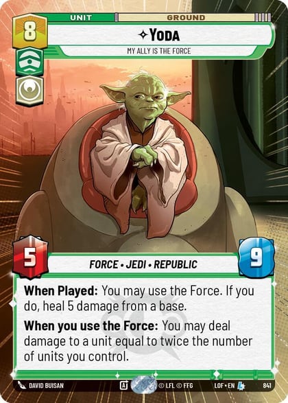 Yoda - My Ally is the Force (Hyperspace Foil), Legends of the Force 841