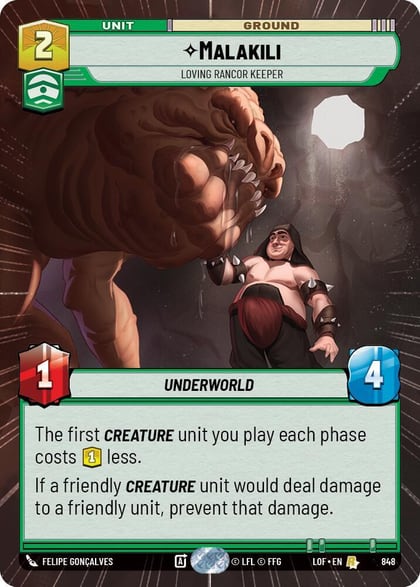 Malakili - Loving Rancor Keeper (Hyperspace Foil), Legends of the Force 848