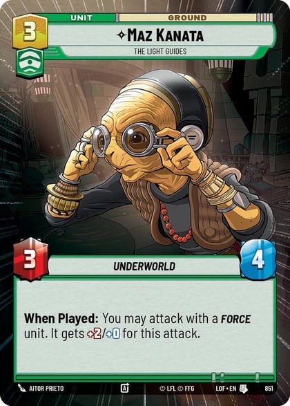 Maz Kanata - The Light Guides (Hyperspace Foil), Legends of the Force 851